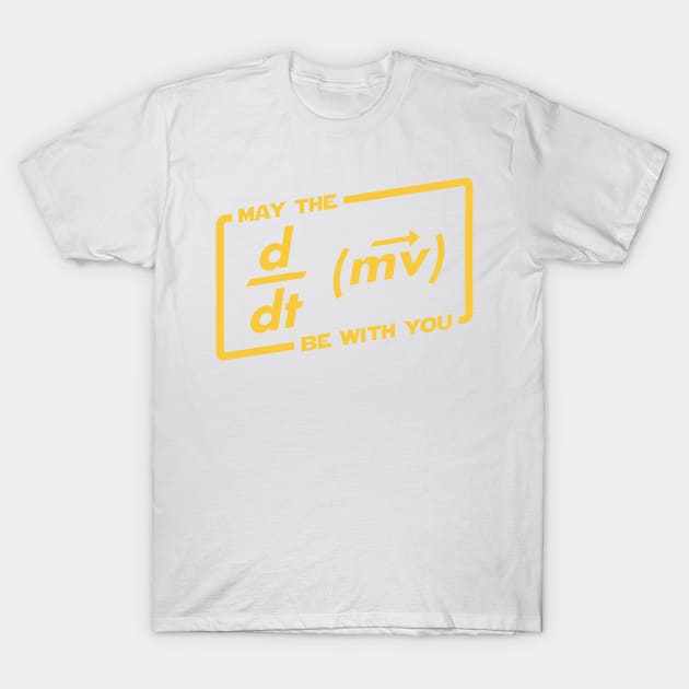 May the force (F=ma) be with you. Physics Maths T-Shirt by labstud